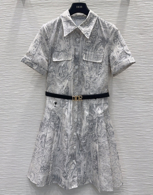 Dio Belted shirt dress