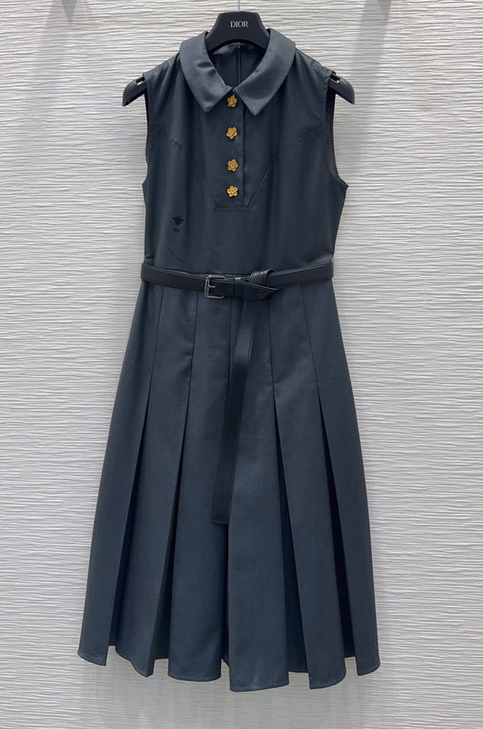 Dio Sleeveless shirt dress