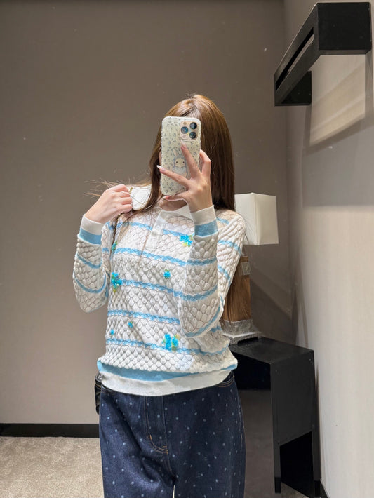 Dio Blue Striped Long Sleeve