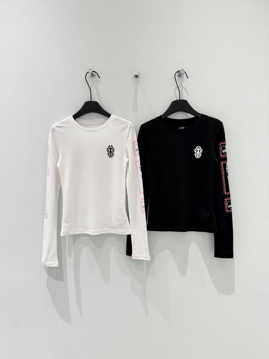 DIo Neck Long Sleeve Slim Fit Top