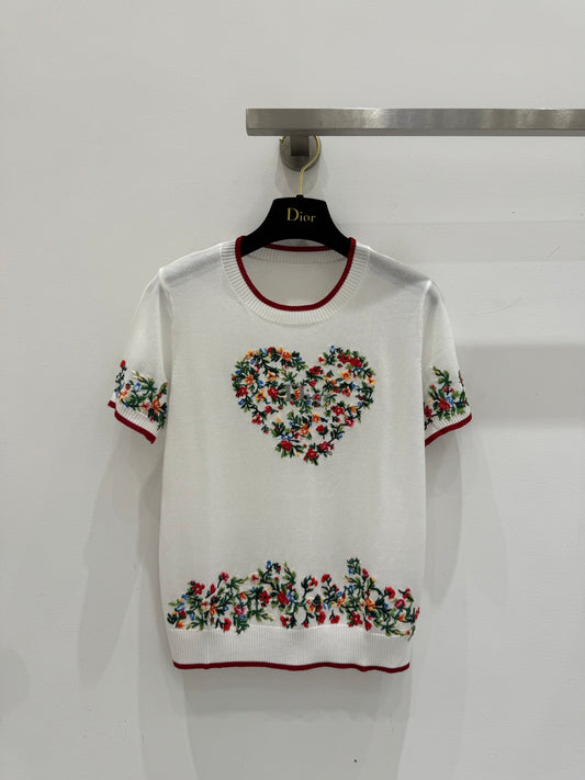 CD Knitwear Collection Embroidered T-shirt