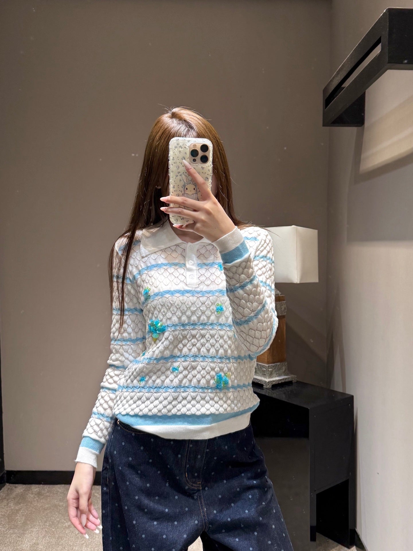 Dio Blue Striped Long Sleeve