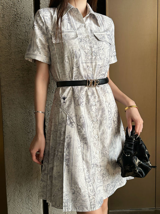 Dio Belted shirt dress
