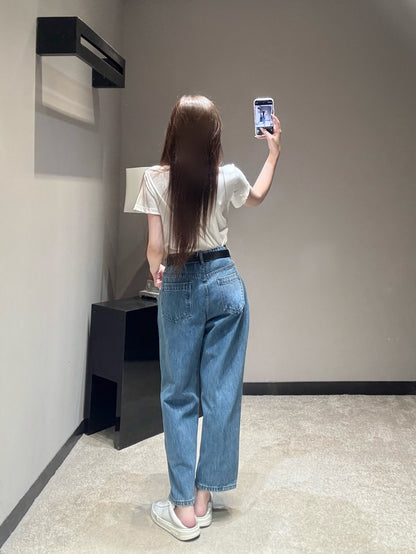 Pra High Rise Straight Ankle Jeans