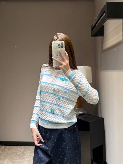 Dio Blue Striped Long Sleeve
