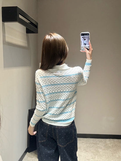 Dio Blue Striped Long Sleeve